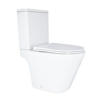 Унітаз підлоговий Qtap Dove Rimless безобідковий з сидінням Soft-close WHITE QT06228380BW SD00052622 фото