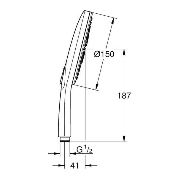 RAINSHOWER Smartactive 150 ручний душ, 3 режими струменя 26553000 фото