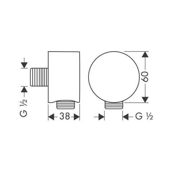 Шлангове з&rsquo; єднання HANSGROHE 27451800 фото