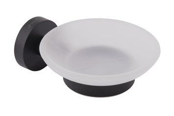 8122 BLACK Мильниця GLORIA, скло, чорна матова АР000040530 фото