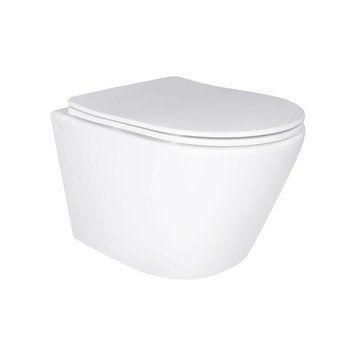 Унітаз підвісний Qtap Swan безободковий Ultra Quiet з сидінням Soft-close QT16335179W SD00050900 фото
