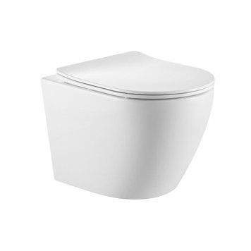 Унітаз підвісний Qtap Robin Ultra Quiet безобідковий з сідінням Soft-close 520x365x365 мм WHITE SD00052888 фото